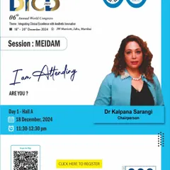I am excited to announce that I will be chairing the MEIDAM session at DiCD 2024 in Mumbai. I look forward to leading discussions on integrating clinical excellence with aesthetic innovation alongside my esteemed colleagues.
