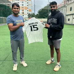 Another player gets his personalized jersey for the BCA Super League. We make sure every player feels like a valued member of the team.