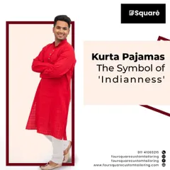 The classic kurta pajama is a symbol of Indian elegance and comfort. We use premium, breathable fabrics to stitch timeless pieces like this vibrant red kurta, ensuring a perfect fit for pujas, family events, or daily wear.