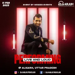 Another performance in Aligarh. I often play multiple dates in the same city for different events.