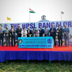 The presentation ceremony for the HPSL Bangalore Derby (Grade I). We celebrate the victory of Ranquelino, a moment of triumph for the owners, trainer, and jockey.