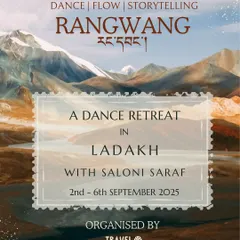 My Rangwang retreats are my favourite offering. This poster captures the spirit of our Ladakh retreat, a 5-day journey of dance, flow, and finding freedom in the breathtaking mountains.