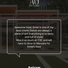 Another happy moment, another happy client. This review calls our dishes a "piece of art" and "full of style," which is exactly what we strive for.