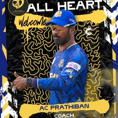 We welcome coach AC Prathiban. A former Ranji player and current batting coach for UP Warriorz, he brings a blend of high-level experience and clarity to his coaching.
