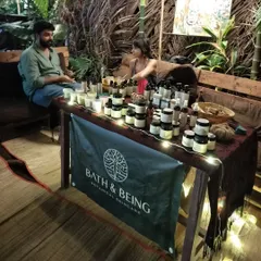 Tuesdays at the Arambol market in Goa. It's always a pleasure to connect with fellow creators and share my botanical skincare with new friends.