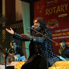 Another angle from the Rotary Diwali show, capturing the passion of the performance. We ensure our music elevates the atmosphere of any corporate or private function.