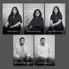 A black and white version of our Associate Partners' portraits, reflecting the timeless and foundational nature of good leadership in design. Their collective experience guides our studio's creative direction.