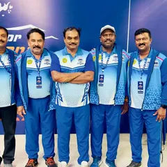 Our senior coaching staff at the 78th National Aquatic Championships.