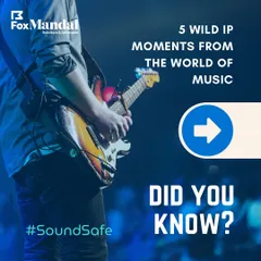 As part of our specialized focus on media and entertainment law, our #SoundSafe campaign delves into pivotal IP moments in the music industry. We guide creators through the complexities of copyright, ownership, and brand protection in this dynamic sector.