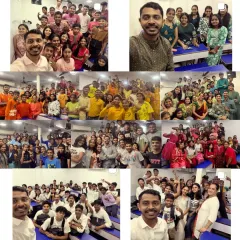 So many smiles in one place! This collage is filled with group selfies taken by our mentor with different batches, capturing the happy and energetic atmosphere of our classrooms.