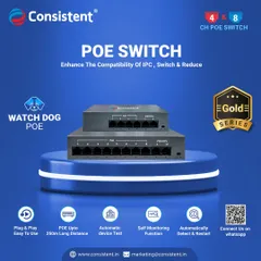 A closer look at our Watchdog PoE Switch, highlighting its key features. With long-distance PoE transmission up to 250m and self-monitoring functions, it provides a smart and robust solution for any modern surveillance or network setup.