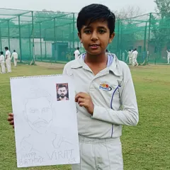 A young player's sketch for Virat's birthday. This creativity and passion is what we love to see in our students.