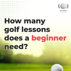 A common question I get: "How many golf lessons does a beginner need?" This graphic addresses that query directly.