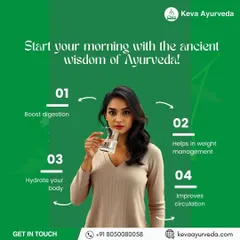 Start your morning with the ancient wisdom of Ayurveda. Drinking warm water upon waking can help boost digestion, support weight management, hydrate your body, and improve circulation for a healthier start to your day.
