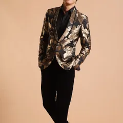 Glamour isn't just for women. Here, I created a polished, red-carpet-ready look for actor Zander Lama, featuring glowing skin and perfectly coiffed hair to match his statement floral blazer.