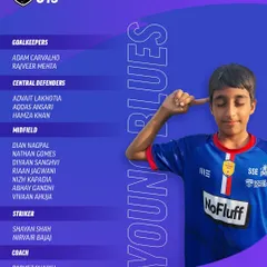 Our U13 Young Blues squad, ready for the DPDL season.