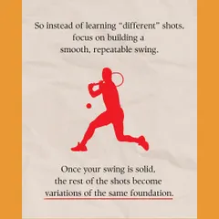 Instead of trying to learn dozens of "different" shots, we focus on building one smooth, repeatable swing. Once your core swing is solid, every other shot becomes a simple variation of that strong foundation.