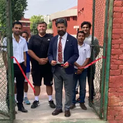The official launch of our new program, 'Accelerate Tennis in association with Indian Tennis Academy', marked by a ribbon-cutting ceremony with Coach Todd Clark. This moment signifies our renewed commitment to bringing a world-class tennis curriculum to our facility at Modern School.