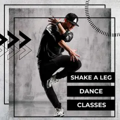 A graphic representing the sharp, dynamic energy of our hip-hop and modern dance classes.
