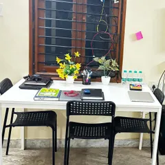 **The Beginnings of Our Bangalore Branch.** This is where it all starts. A simple desk and a clear vision. Setting up our Bangalore office, we are reminded of our startup journey and are excited to help others on theirs.