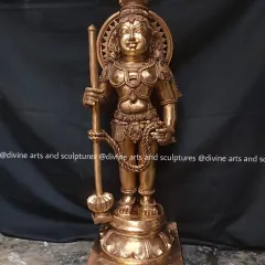 Another view of the large Udupi Krishna statue, showcasing the detailed ornamentation and the powerful yet gentle presence of the beloved god.