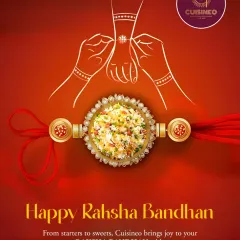 Celebrate the special bond of Raksha Bandhan with a feast from us. From starters to sweets, we bring joy and delicious memories to your festive table.