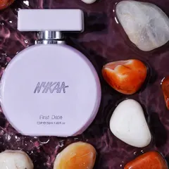 For this Nykaa perfume, I created a scene with rippling water and stones to evoke a natural and fresh feeling. This type of creative product styling is perfect for social media and digital ads.