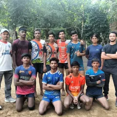 A group photo from our summer camp at the Delhi Kabaddi Adda. We welcome players of all ages and skill levels, creating a strong community of athletes who push each other to be better.