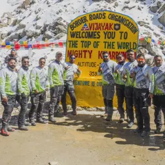 The BMR tribe at the top of the world, the mighty Khardung La pass. At an altitude of 17,983 ft, surrounded by snow, our 14 riders proved that with teamwork and determination, we can conquer any mountain.