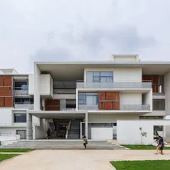 The School of Architecture at Vellore Institute of Technology (VIT). The building's dynamic facade and staggered massing are a direct expression of our goal to design spaces that inspire creativity and reflect the energy of a design school.