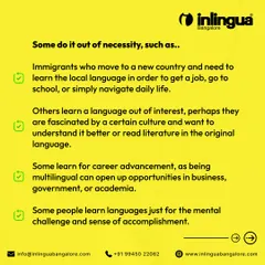A duplicate graphic detailing the various motivations for language learning, from practical needs to personal interests.