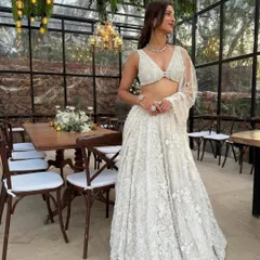 This candid shot shows the beautiful movement and drape of the lehenga. Comfort and elegance go hand in hand in my styling philosophy.