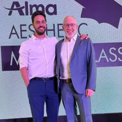 At the Alma Aesthetic Masterclass for the pre-launch of Viscoderm, a new hydro-booster. Staying at the forefront of injectable technology allows me to offer the most advanced solutions for skin hydration and rejuvenation.
