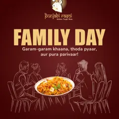 Family Day means "Garam-garam khaana, thoda pyaar, aur pura parivaar!" (Hot food, a little love, and the whole family).