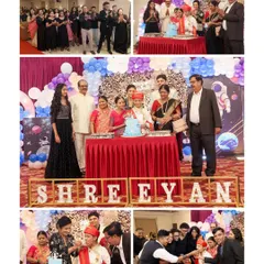 This collage shows the key moments from Shreeyan's 10th birthday party. You can see the group photos with friends and family, the cake-cutting ceremony, and the joyful interactions that make these events so special. I ensure all important memories are documented.