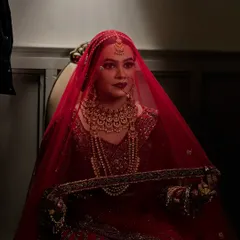 Another shot of my regal bride, showing how the makeup looks from a different angle, with the veil adding a layer of mystique.