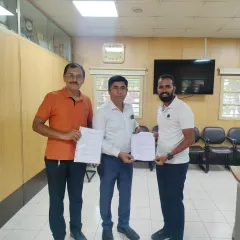 Here I am formalizing a partnership with R.C. College in Bangalore. Through this Memorandum of Understanding, I will be bringing customized yoga and Hitha Kriya meditation programs to over 5,000 students, helping them build resilience and focus.