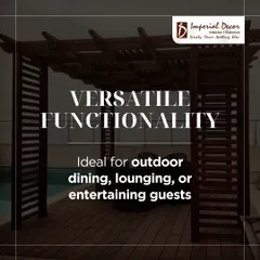 I design pergolas for versatile functionality. This space is now ideal for outdoor dining with family, lounging with a book, or entertaining guests by the poolside.