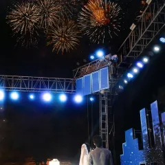 A sky full of fireworks over the sangeet stage at Suryagarh. This is how we end a night of celebration, creating a grand finale that you and your guests will remember forever.