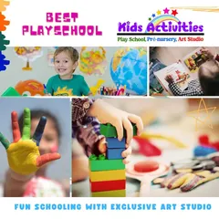 Fun schooling is our motto. This collage captures the essence of our playschool: colorful hands-on art, engaging block play, and the joy of reading. We combine structured learning with creative freedom to make every day exciting.