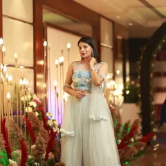 Dressed for a grand reception night. I believe in looking the part while I host, complementing the elegance of your event with a professional and polished presence.