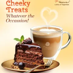There's nothing quite like the classic combination of a rich chocolate pastry and a freshly brewed coffee. This pairing features a moist slice of our signature chocolate cake alongside a warm cappuccino with delicate latte art, making for a perfect afternoon treat.