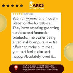 A wonderful review complimenting the hygienic and modern environment of the store. The client notes the extra effort I put in as an animal lover to ensure pets feel calm and happy.