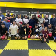 We don't just train to fight, we train to conquer. Our team, ready for another session of kickboxing and jiu-jitsu.