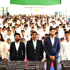 A large group photo of all the participants and officials at our national tournament. It's inspiring to see so many dedicated karatekas from different places come together.