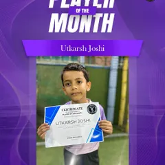 Utkarsh Joshi from our Thakur International School program, recognized as Player of the Month for his fantastic effort and progress.