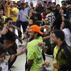 The crowd at our charity Zumba event was amazing. It's a great feeling to see so many people come together to dance for a noble cause.
