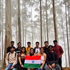 A moment of pride and joy with our group in the beautiful pine forests of Kodaikanal. These trips are perfect for making new friends and creating lasting memories.