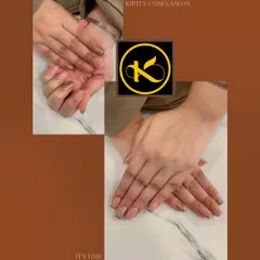 This is a great example of a subtle yet stylish manicure. The client chose a natural nude base for her extensions, with a touch of gold glitter on the accent nails for a hint of glamour.