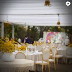 We were honoured to receive a WOW Award for our F&B experience at a corporate event in Agra. This image of the elegant outdoor seating showcases the sophisticated atmosphere we created.